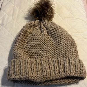 Brown knit crochet